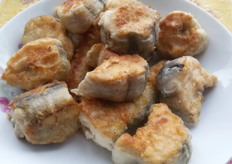 Минтай жареный