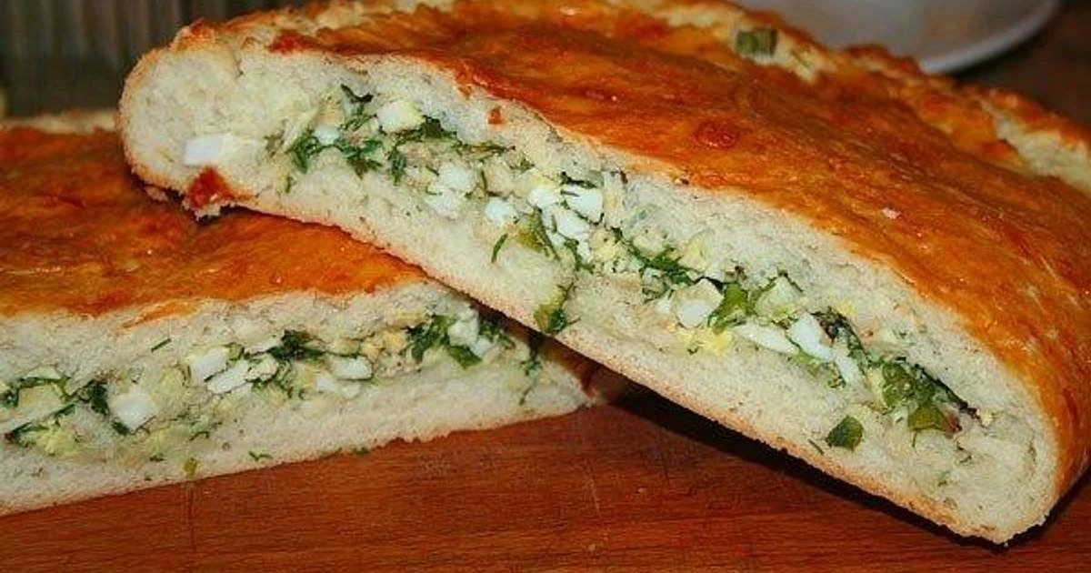 Пирог с рисом и яйцом