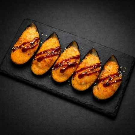 Запеченные мидии 5 шт.