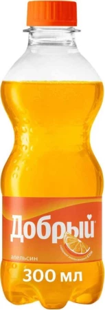 Напиток ДОБРЫЙ со вкусом апельсина газированный 300 мл