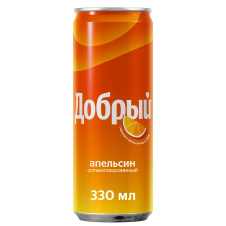 Напиток ДОБРЫЙ со вкусом апельсина газированный 330 мл