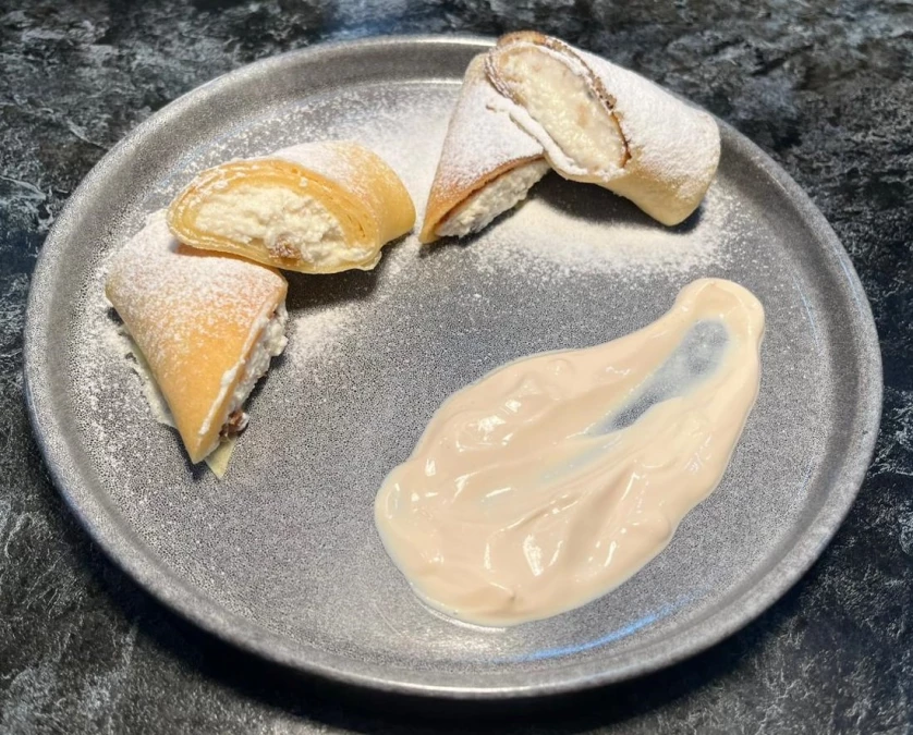 Блинчики с творогом и изюмом 