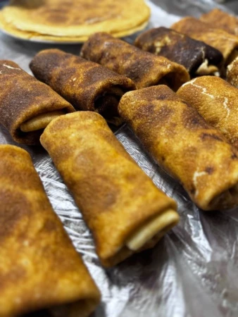 Блины с курицей и говядиной,кг
