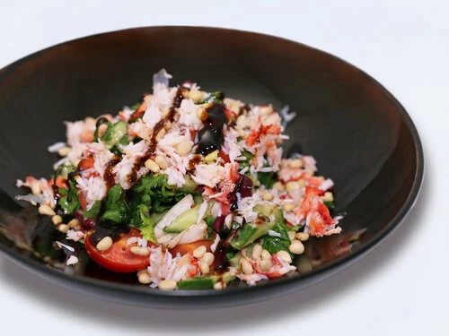 Салат с мясом краба