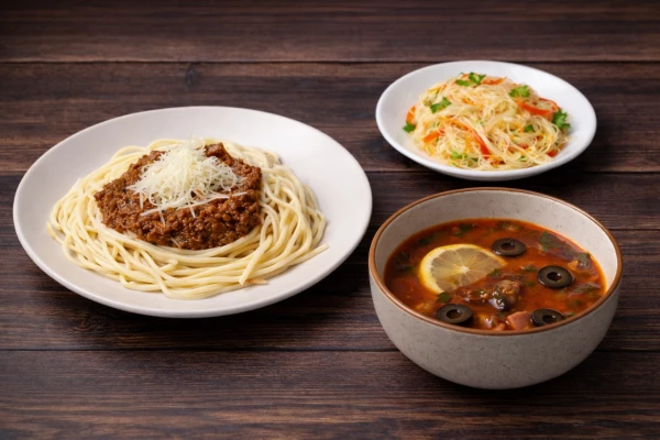 Комбо № 5 (Солянка+Паста болоньезе+Фунчоза по-корейски)