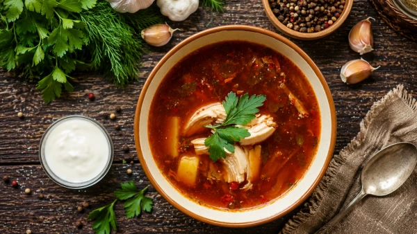 Борщ с курочкой