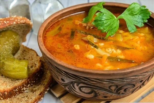 Рассольник с курочкой