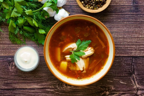 Борщ с курочкой