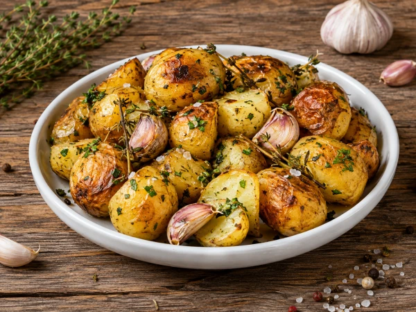 Картофель с чесноком и тимьяном