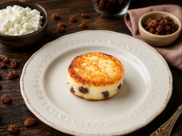 Сырник с изюмом