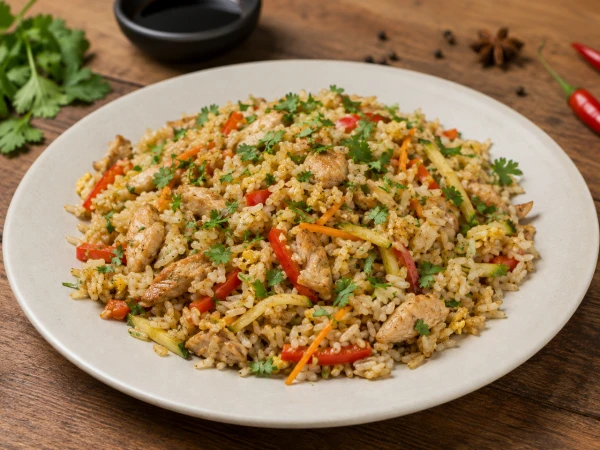 Рис с курочкой по-азиатски