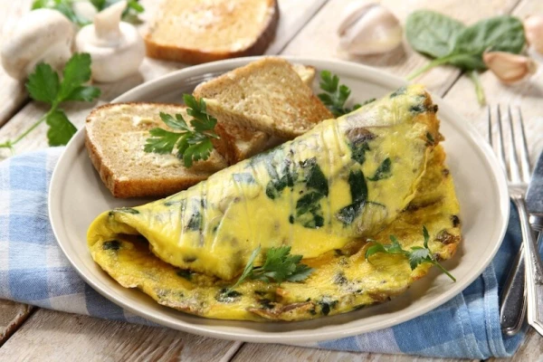 Омлет со шпинатом