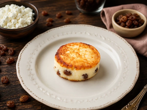 Сырник с изюмом