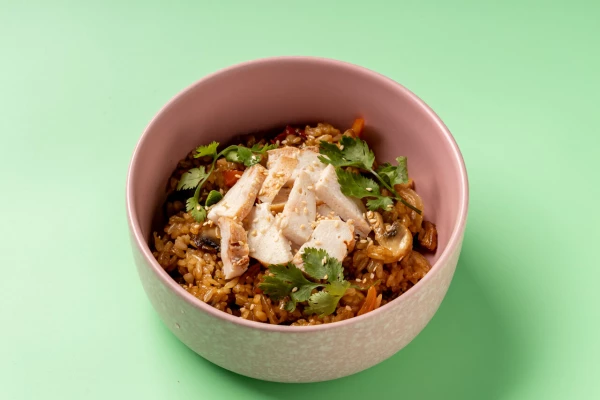 Вок с креветками