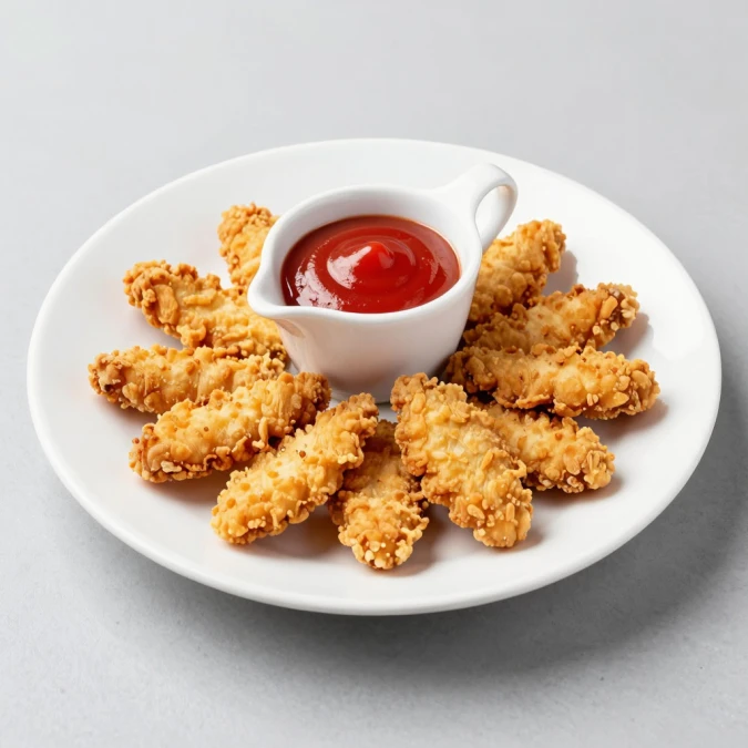 Стрипсы куриные с кепчупом
