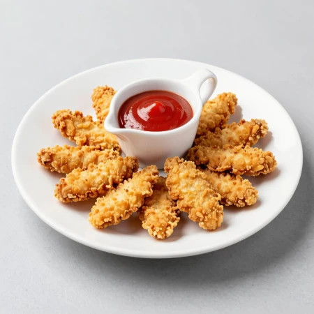 Стрипсы куриные с кепчупом