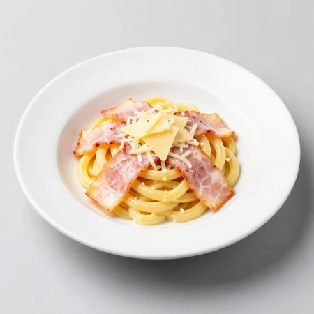 Паста с ветчиной и сыром 