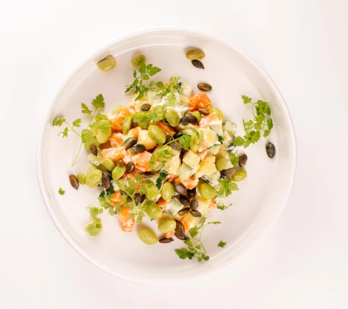 Оливье с эдамаме