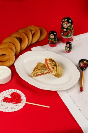 Блинчик с лососем