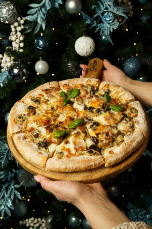 Пицца грибной жюльен