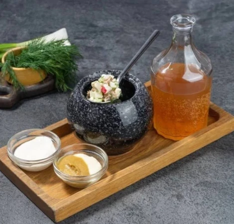 Окрошка мясная на квасе