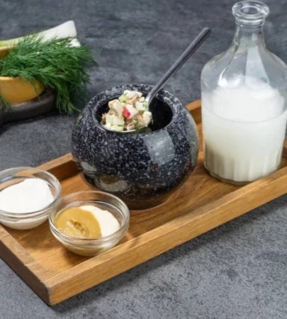 Окрошка мясная на кефире