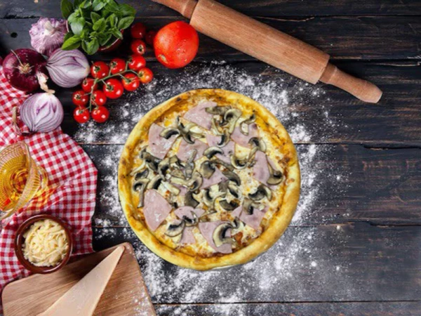 Ветчина и грибы 25см