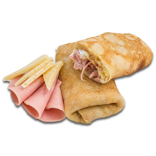 Блины с ветчиной и сыром