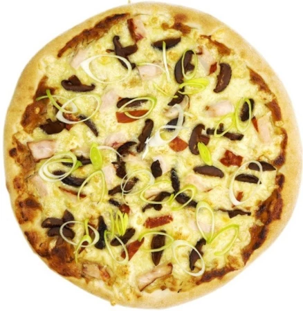 Пицца с курицей и грибами шиитаки