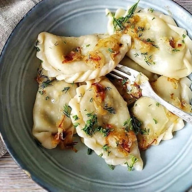 Вареники с картофелем (пост)