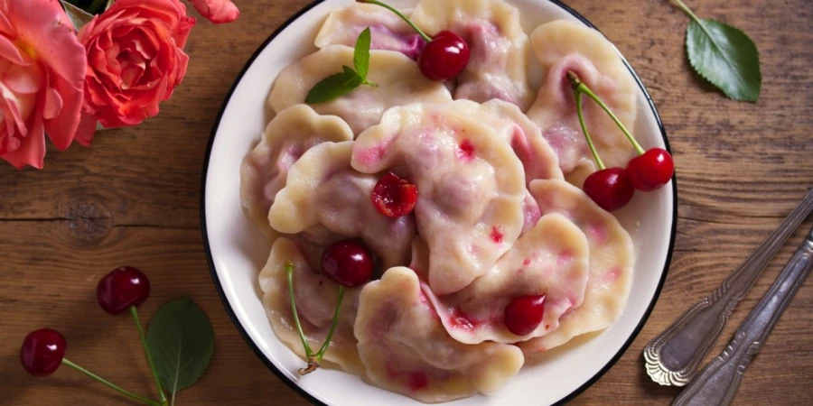 Вареники с вишней (пост)