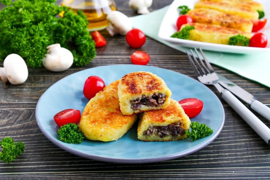 Зразы картофельные с грибам (пост)