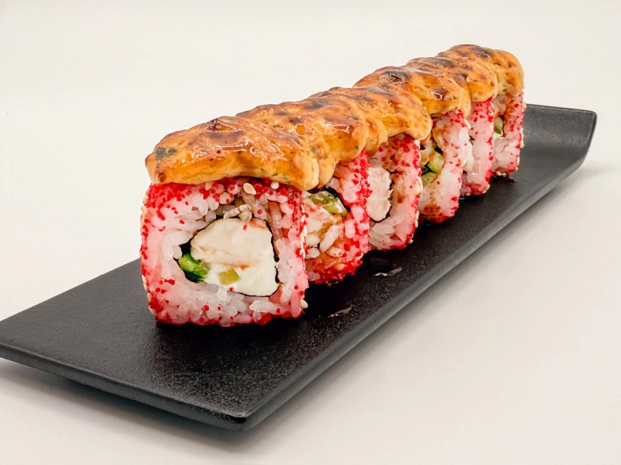 Запеченный с креветкой ролл