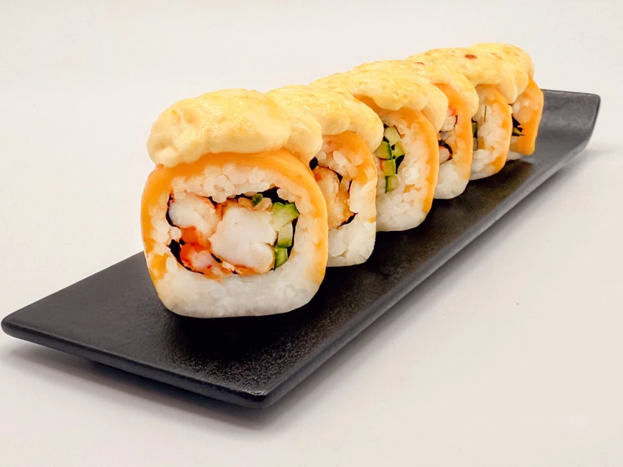 Запеченный Чеддер с креветкой ролл
