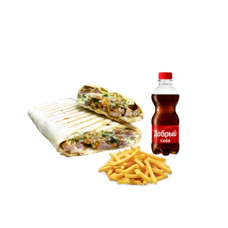 Комбо Шаурма/Фри 100 гр/Кола 0,5 л