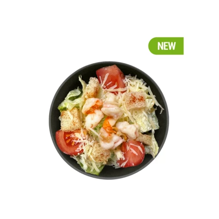 Салат цезарь с креветками