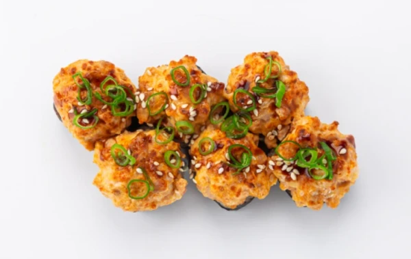 Запеченный ролл с крабом и кукурузой
