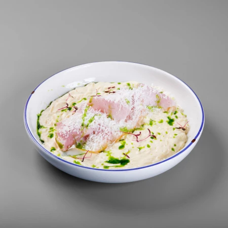 Ризони с тамбовским окороком и тыквой