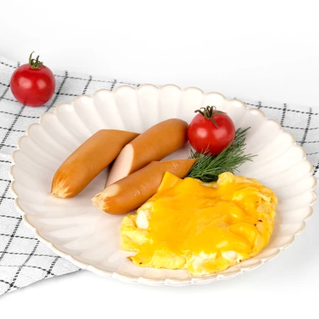 Скрэмбл с фермерской сосиской и сыром Чедер