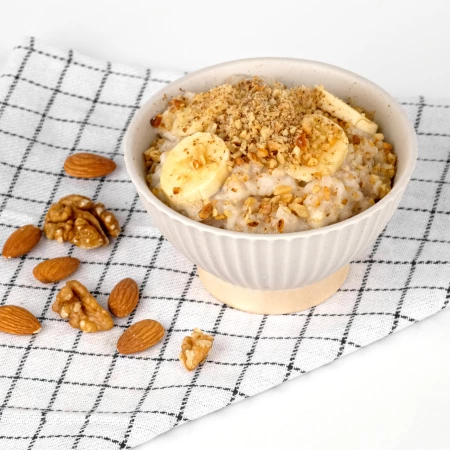 Каша 5 злаков с бананом и орехами