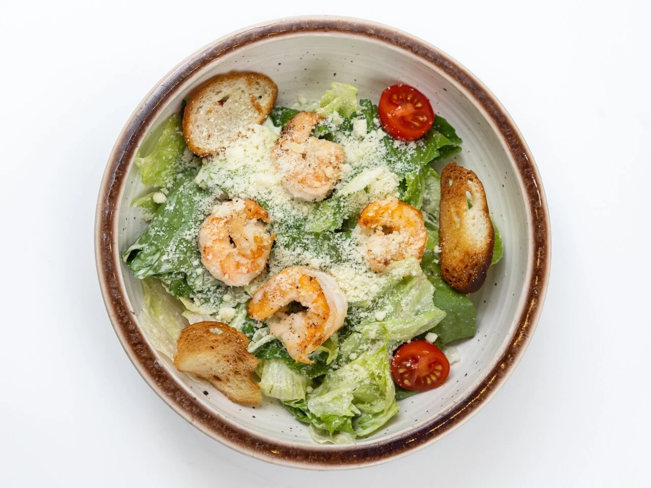 Салат Цезарь с креветкой