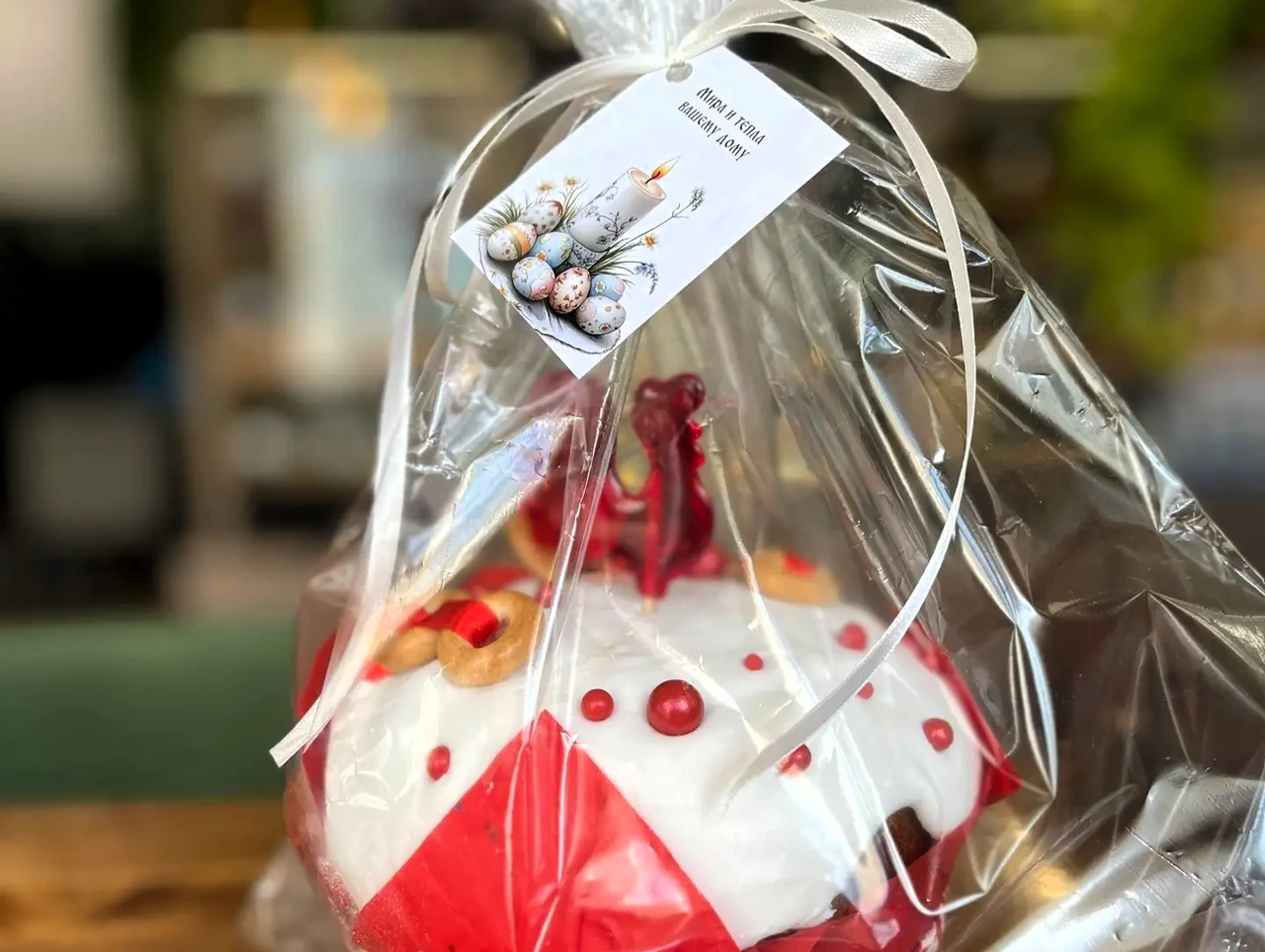 Кулич Пасхальный с петушком