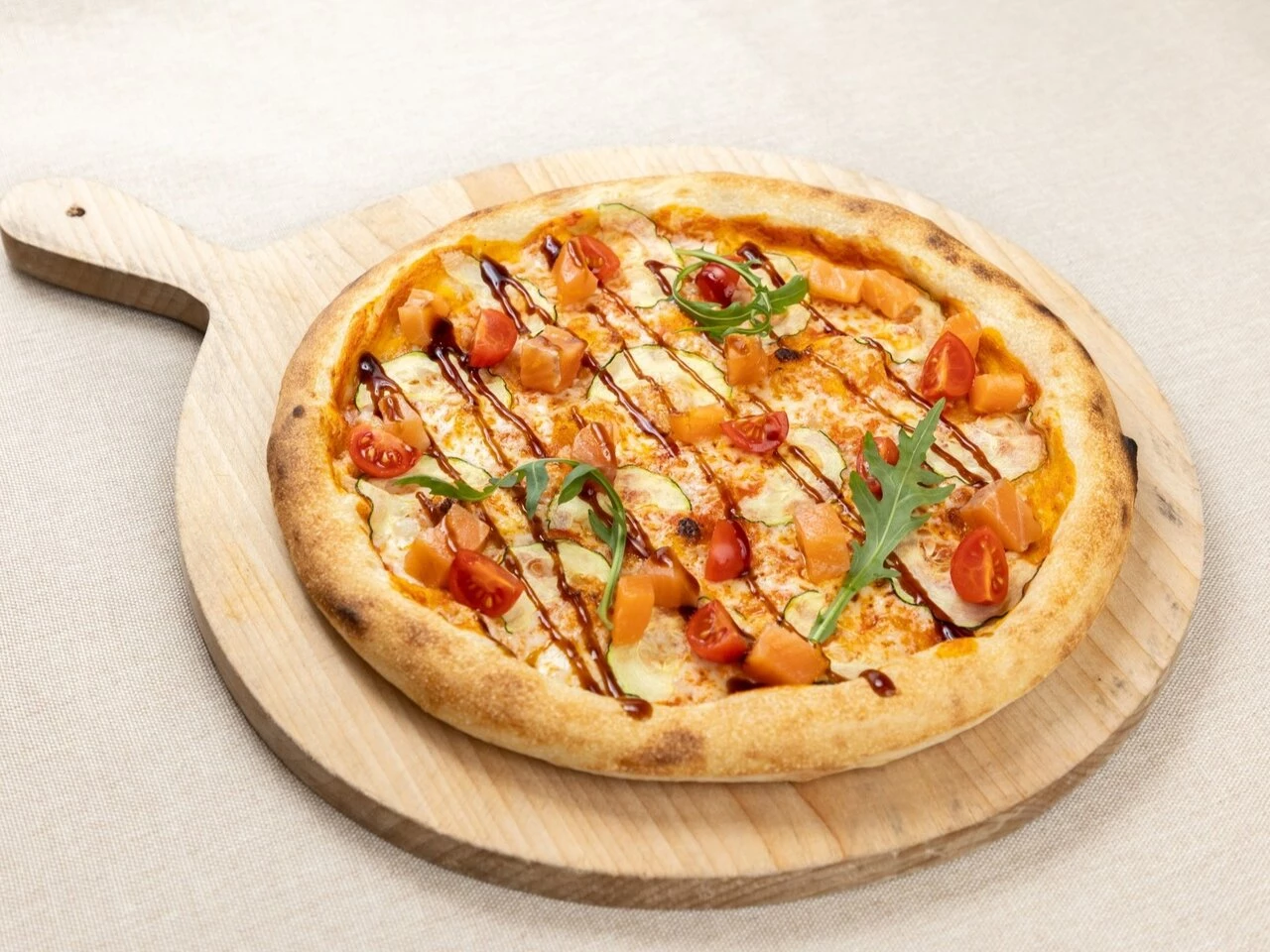 Лосось и цукини