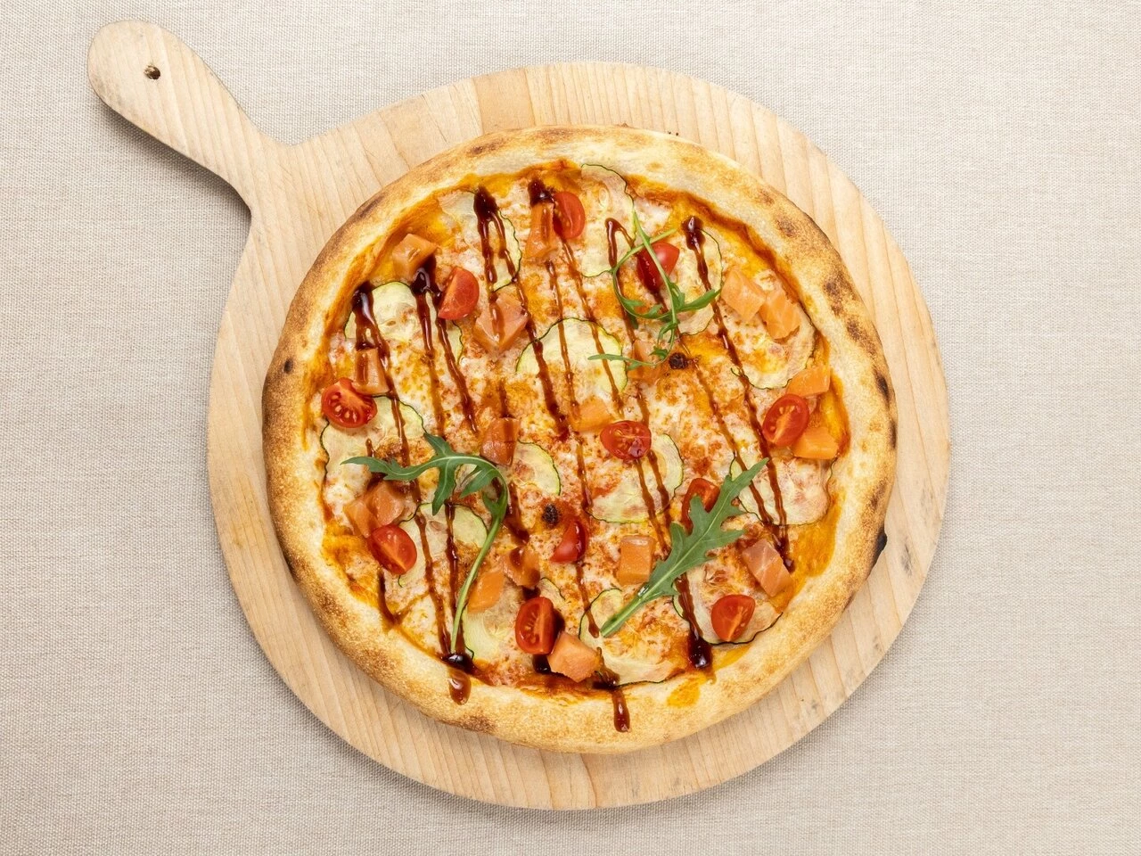 Лосось и цукини