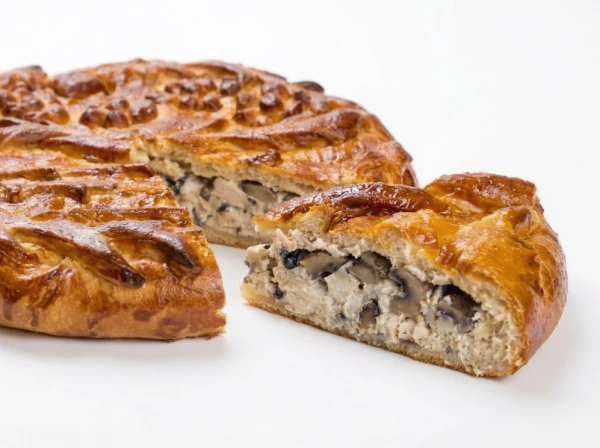 Пирог с курицей и грибами