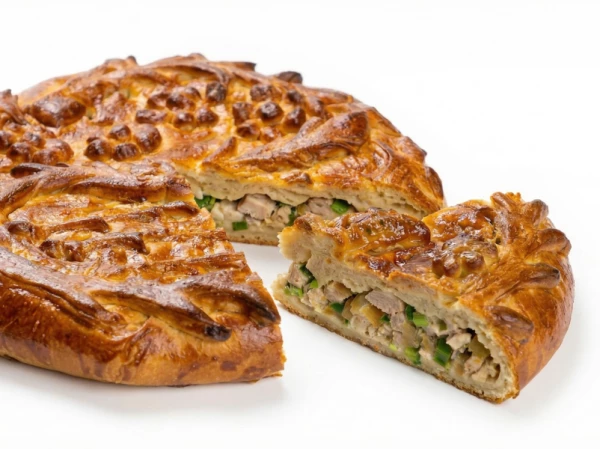 Пирог с курицей и овощами