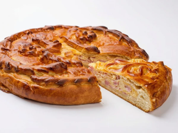 Пирог с ветчиной и сыром 