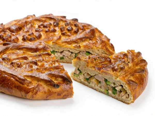 Пирог с курицей и овощами