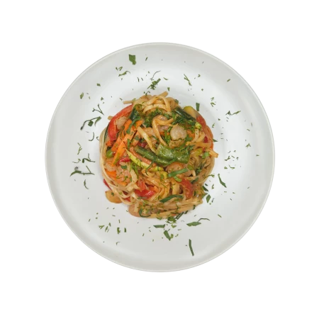 Wok с креветкой