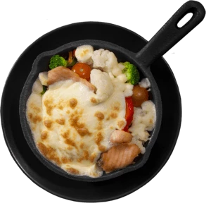Филе лосося с овощами